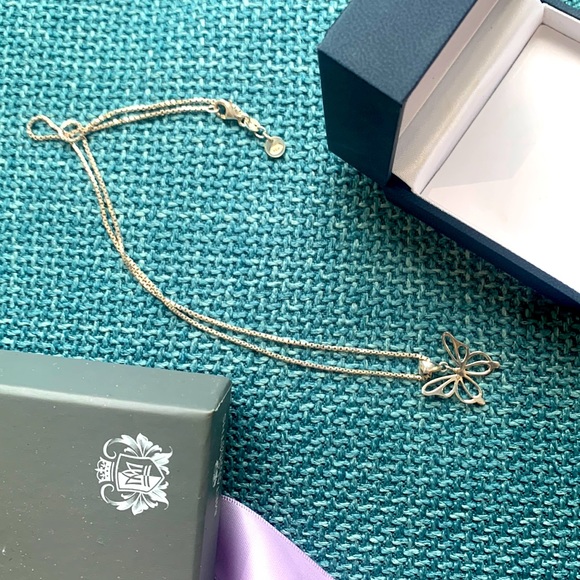 Butterfly silver 925 necklace - Picture 1 of 2